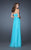 La Femme - 18544 Elegant Strapless Sweetheart Empire Waist Gown In Aquamarine