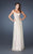 La Femme - 18544 Elegant Strapless Sweetheart Empire Waist Gown In Nude