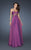 La Femme - 18612 Beaded Sweetheart Chiffon A-line Dress in Purple