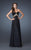 La Femme - 18612 Beaded Sweetheart Chiffon A-line Dress in Black