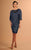 Daymor Couture - 602 Blouson-styled Sheath Dress in Gray
