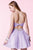 Alyce Paris  - 3667 Pleated Sweetheart A-line Dress in Purple