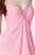 Alyce Paris  - 3668 Beaded Strapless Ruched Silky Short Dress in Pink