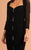 Daymor Couture - Ruched Embellished Cocktail Dress and Capelet 603 in Black