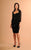 Daymor Couture - Ruched Embellished Cocktail Dress and Capelet 603 in Black