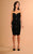 Daymor Couture - Ruched Embellished Cocktail Dress and Capelet 603 in Black