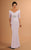 Daymor Couture - Quarter Sleeve Shirred Bodice Gown 610 in Pink