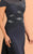 Daymor Couture - Ruched Cap Sleeve Sparkle Evening Gown 614 in Grey