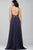 Beaded Illusion High Neck Chiffon A-line Gown 33851