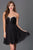 Alyce Paris - Strapless Bejeweled and Pleated Sweetheart Short Chiffon Dress 3671 In Black