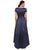 Adrianna Papell V-Neck Ruched Taffeta High-Low Dress 81917430 In Blue
