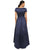 Adrianna Papell - 81917430 Ruched Taffeta High-Low Gown in Blue