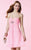 Alyce Paris  - 3676 Strapless Pleated Empire Cocktail Dress in Pink