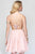 Alyce Paris  - 3680 Embellished Chiffon A-line Dress in Pink