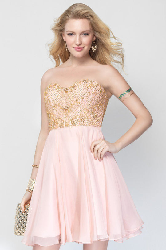 Alyce Paris - 3680 Short Dress In Rosewater