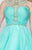 Alyce Paris Sweet 16 - 3681 High Neck Embellished Cocktail Dress in Blue and Gold