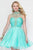 Alyce Paris - 3681 Short Dress In Seabreeze Gold