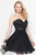 Alyce Paris  - 3683 Lace Sweetheart Chiffon A-line Dress in Black and Neutral