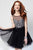 Alyce Paris  - 3684 Embroidered Tulle A-line Dress in Black and Silver