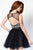 Alyce Paris  - 3684 Embroidered Tulle A-line Dress in Black and Silver