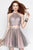 Alyce Paris - 3685 Two Piece Short Dress In Medium Gray Light-Pink