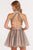 Alyce Paris Short - 3685 Two-Piece Halter Neck A-Line Dress in Gray and Neutral