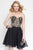 Alyce Paris  - 3688 Embroidered Sweetheart A-Line Dress in Black and Gold