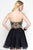 Alyce Paris - 3688 Short Dress In Black Gold