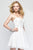 Alyce Paris  - 3688 Embroidered Sweetheart A-Line Dress in White