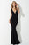 Crystal Embellished V-Neck Jersey Sheath Dress 99978