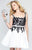 Alyce Paris  - 3689 Lace Embellished Square Neck Cocktail Dress in White and Black