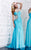 MNM Couture - 7760 Ravishing Ruched Embellished Evening Dress in Blue