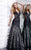 MNM Couture - 8290W Crystal Embellished Evening Dress In Black