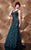 MNM Couture - 8291W Sleeveless Sparkling Striped Evening Dress In Blue