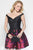 Alyce Paris - 3695 Short Dress In Black Red