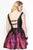 Alyce Paris - 3695 Short Dress In Black Red