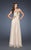 La Femme Sequined Asymmetric A-line Dress 18743 - 1 pc Ivory In Size 4 Available