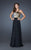 La Femme - 18743 Sequined Asymmetric A-line Dress In Black