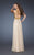 La Femme Sequined Asymmetric A-line Dress 18743 - 1 pc Ivory In Size 4 Available
