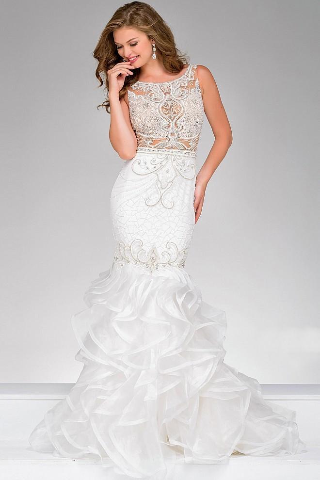 Beaded Long Mermaid Prom Dress 36991