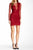 Cynthia Rowley - 771075 Illusion Plunging Lace Sheath Short Dress in Red