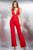 Classic Plunging V-Neck Cutout Jumpsuit 37007