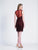 Dave & Johnny - 3706 Sheer Back Lace Applique Fitted Cocktail Dress In Red