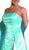 Strapless Beaded Underlay A-Line Gown
