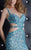Jasz Couture - Crystal Encrusted Gown  4109C in Blue