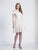 Dave & Johnny - 3715 Lace Off Shoulder A-Line Cocktail Dress In White