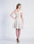 Dave & Johnny - 3715 Lace Off Shoulder A-Line Cocktail Dress In White