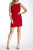 Jessica Simpson - JS4A6776 Beaded Shoulder Jersey Cocktail Dress in Red