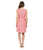 Adrianna Papell - 13262110 Split Neck Floral A-Line Dress in Pink and Floral