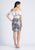 Dave & Johnny - 3728 Two-Piece Off Shoulder Sequined Sheath Dress In Silver